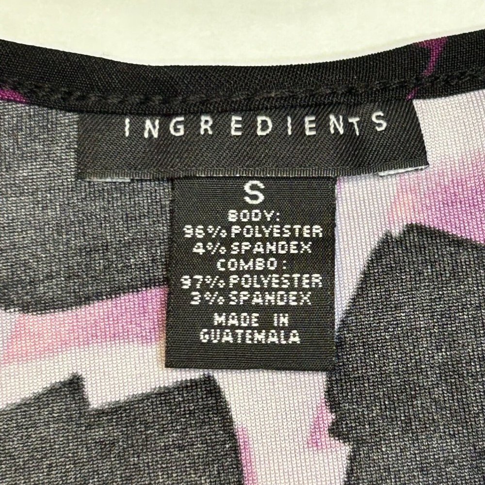 Ingredients Small Short Sleeve Blouse Black/Purple - Picture 5 of 5